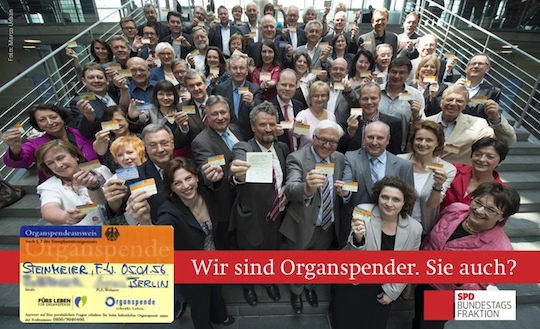 SPD-Bundestagsfraktion: Wir sind Organspender!